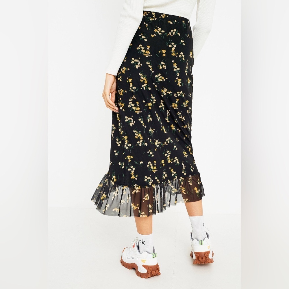 Urban Outfitters Mesh Frill Midi Skirt - Picture 6 of 15